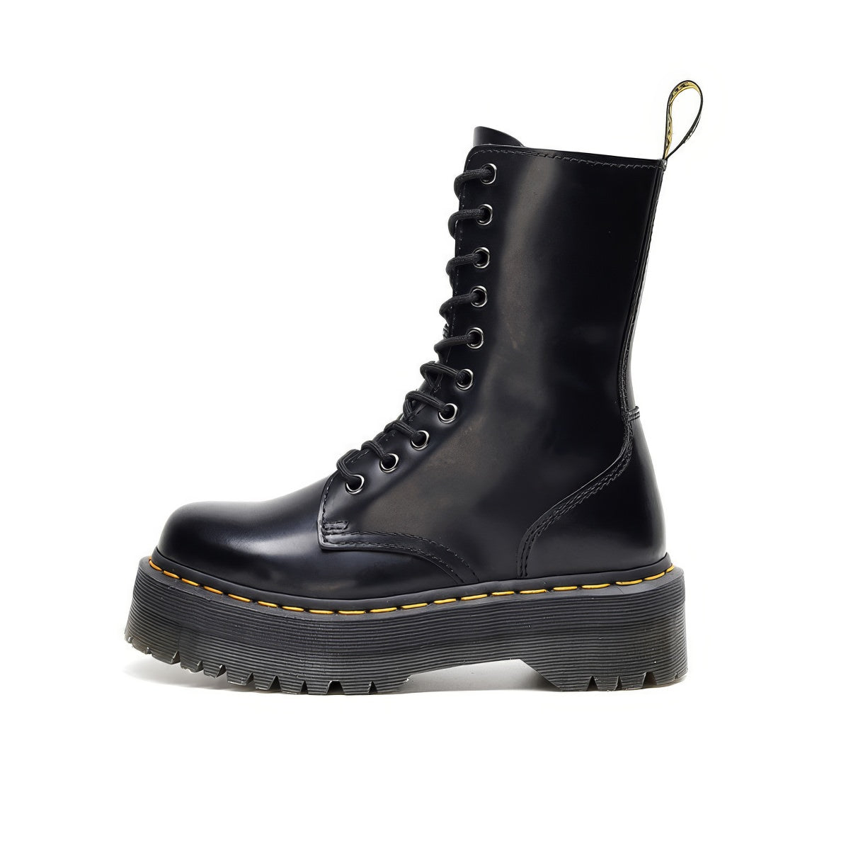 Side Zip Lace-Up Platform Combat Boots
