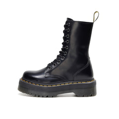 Side Zip Lace-Up Platform Combat Boots