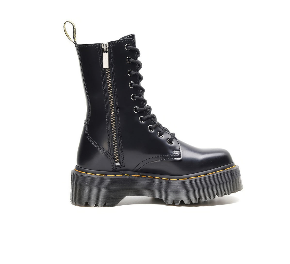 Side Zip Lace-Up Platform Combat Boots