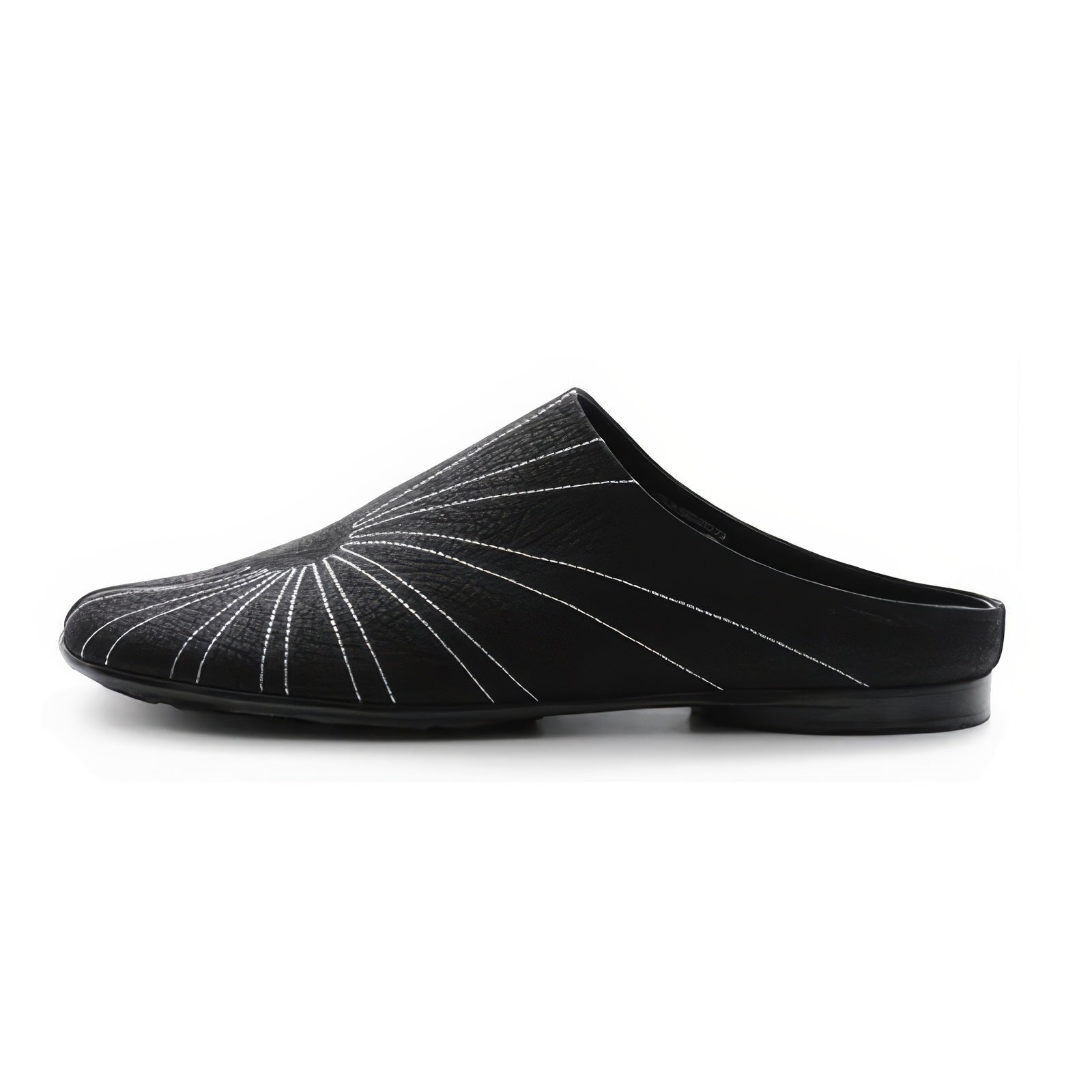 Sun Embroidered Tabi Mule Flats