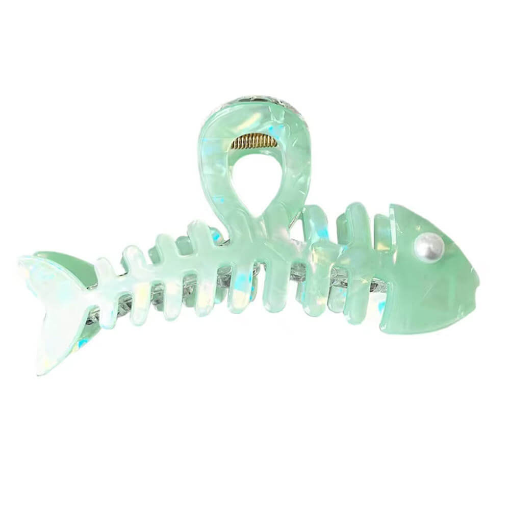 Iridescent Fish Bone Hair Claw