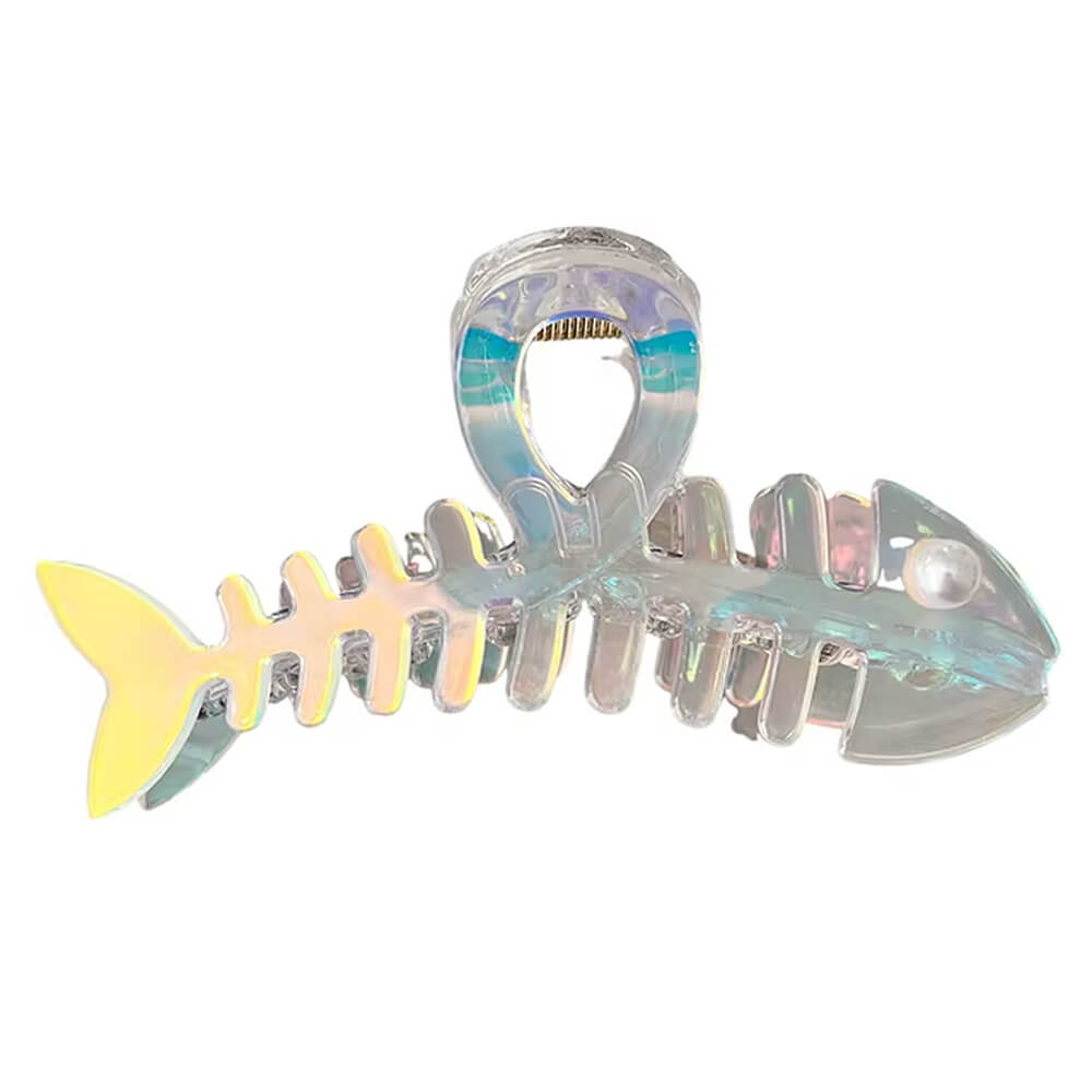 Iridescent Fish Bone Hair Claw