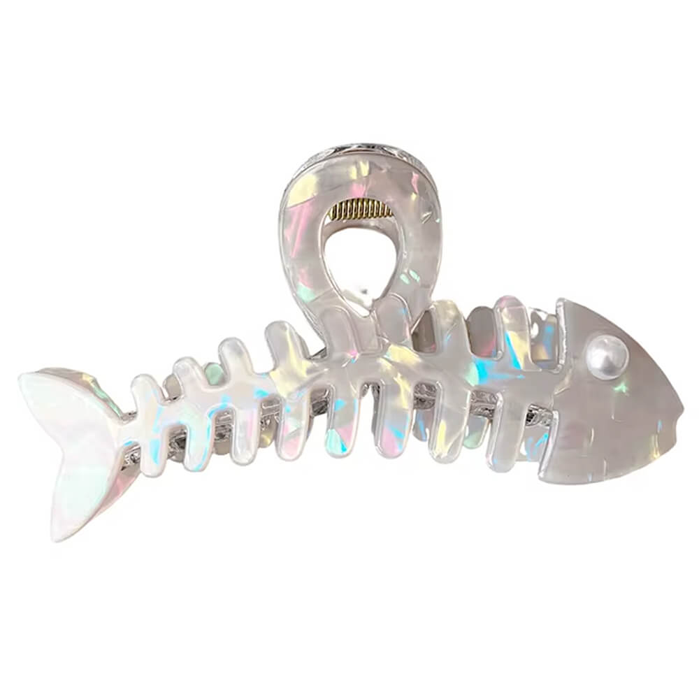 Iridescent Fish Bone Hair Claw