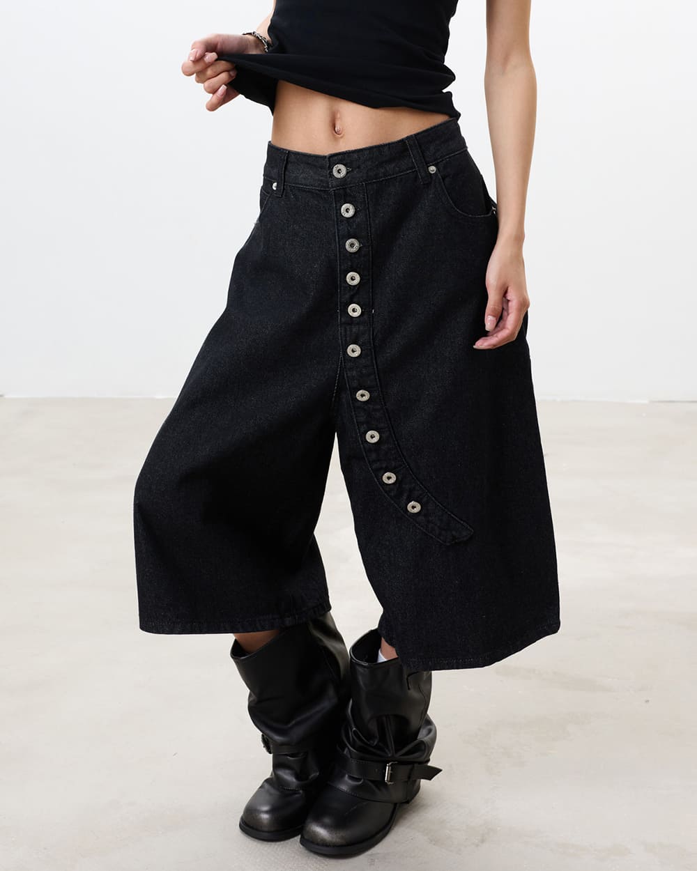 Nothing Planned Button Shorts
