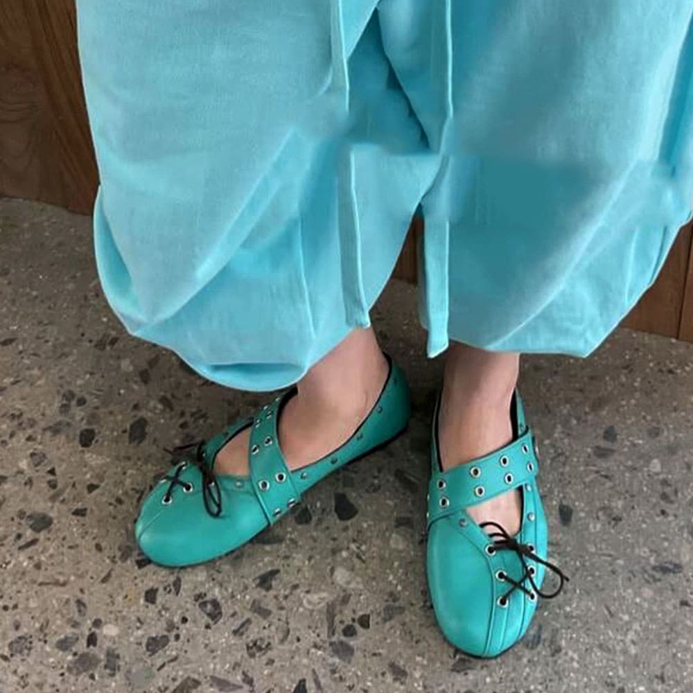 City Walk Lace Up Ballet Flats