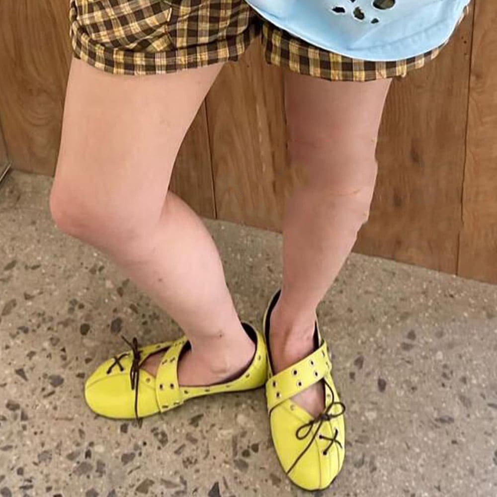 City Walk Lace Up Ballet Flats