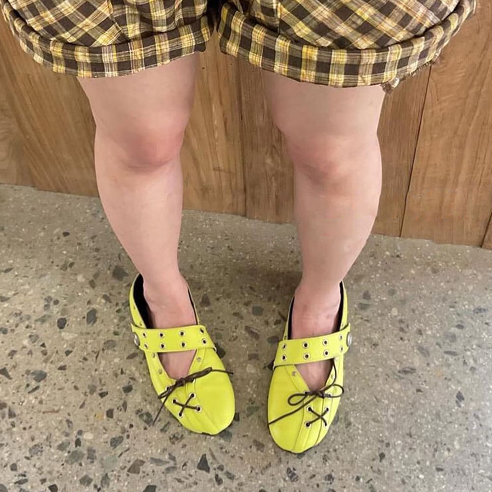 City Walk Lace Up Ballet Flats