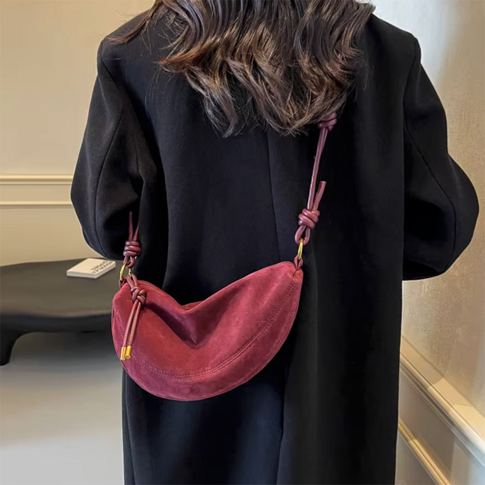 City Girl Problems Suede Hobo Bag