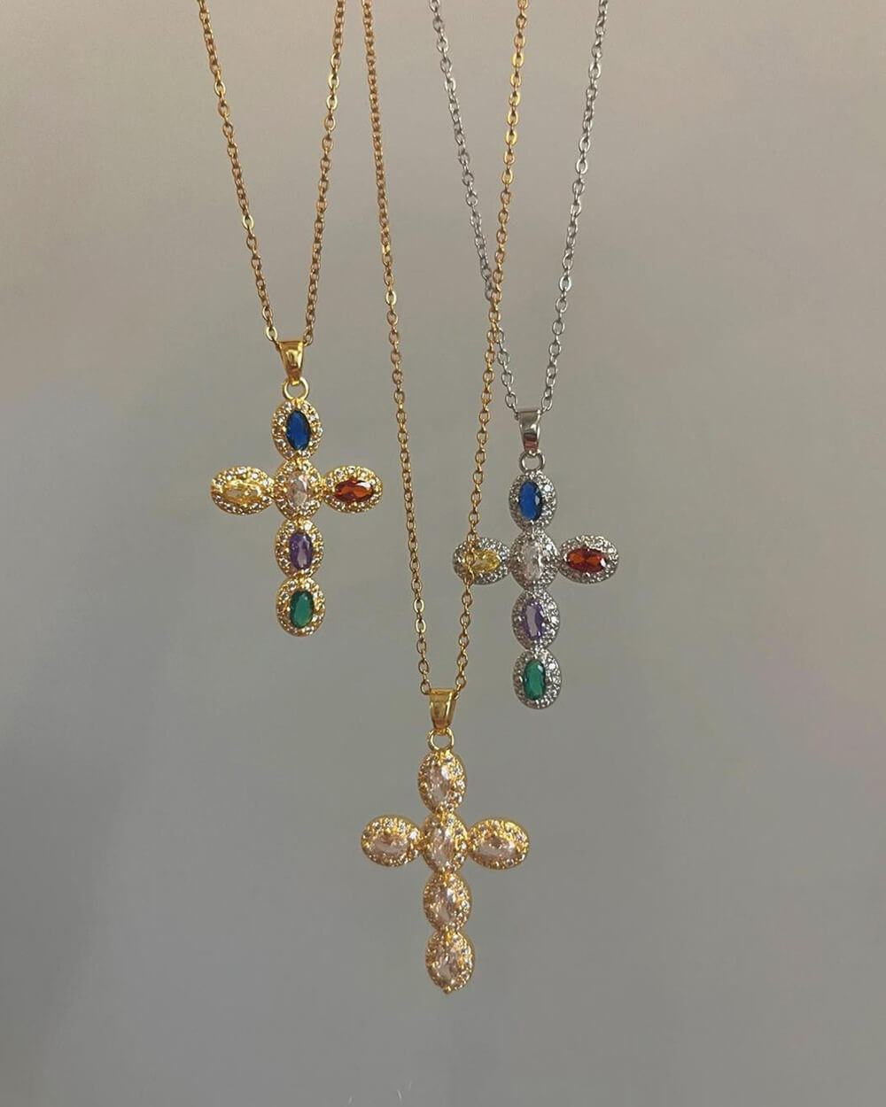 Mafia Mama Cross Charm Necklace