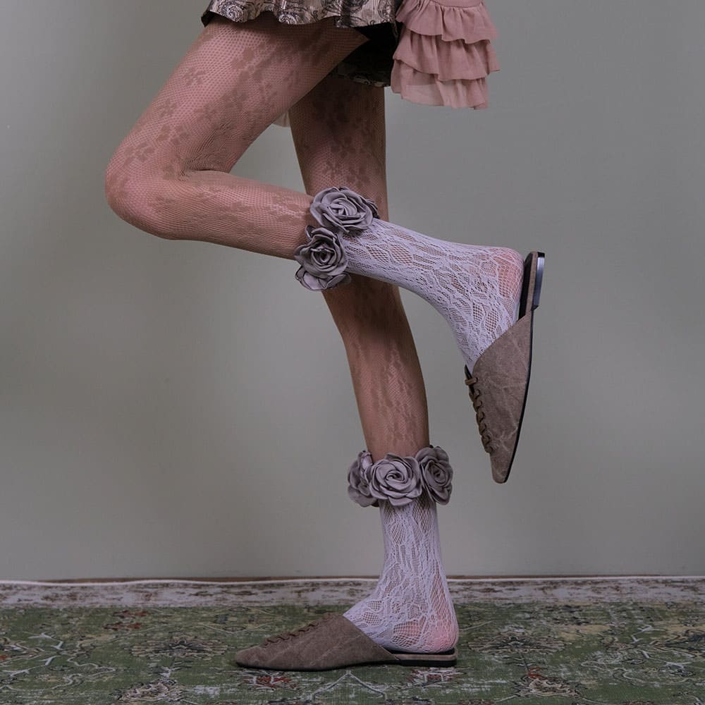 Gardens in Bloom 3D Rose Socks