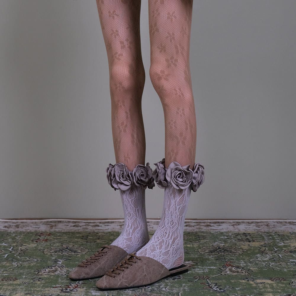 Gardens in Bloom 3D Rose Socks
