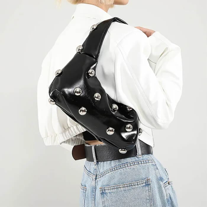 Model Off Duty Studded Bag