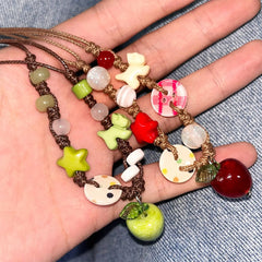Apple Beaded Necklace