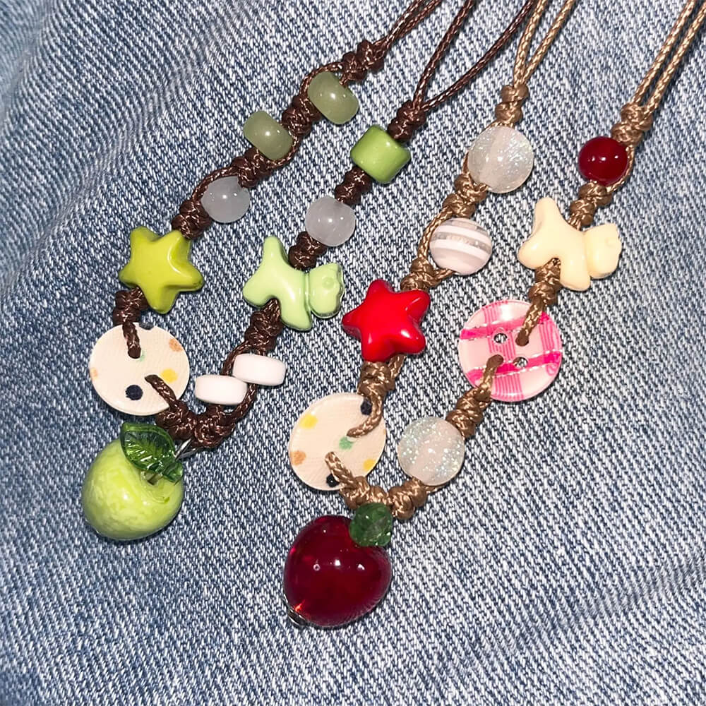Apple Beaded Necklace