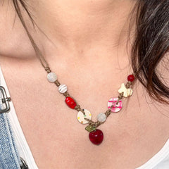 Apple Beaded Necklace