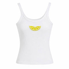 Lemon Beaded Tank Top