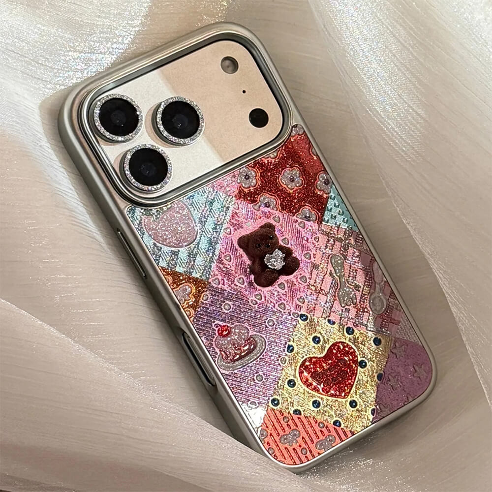 Bear Rhinestones iPhone Case