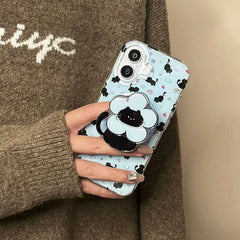 Black Cat Flower Phone Holder