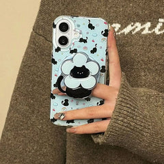 Black Cat Flower Phone Holder