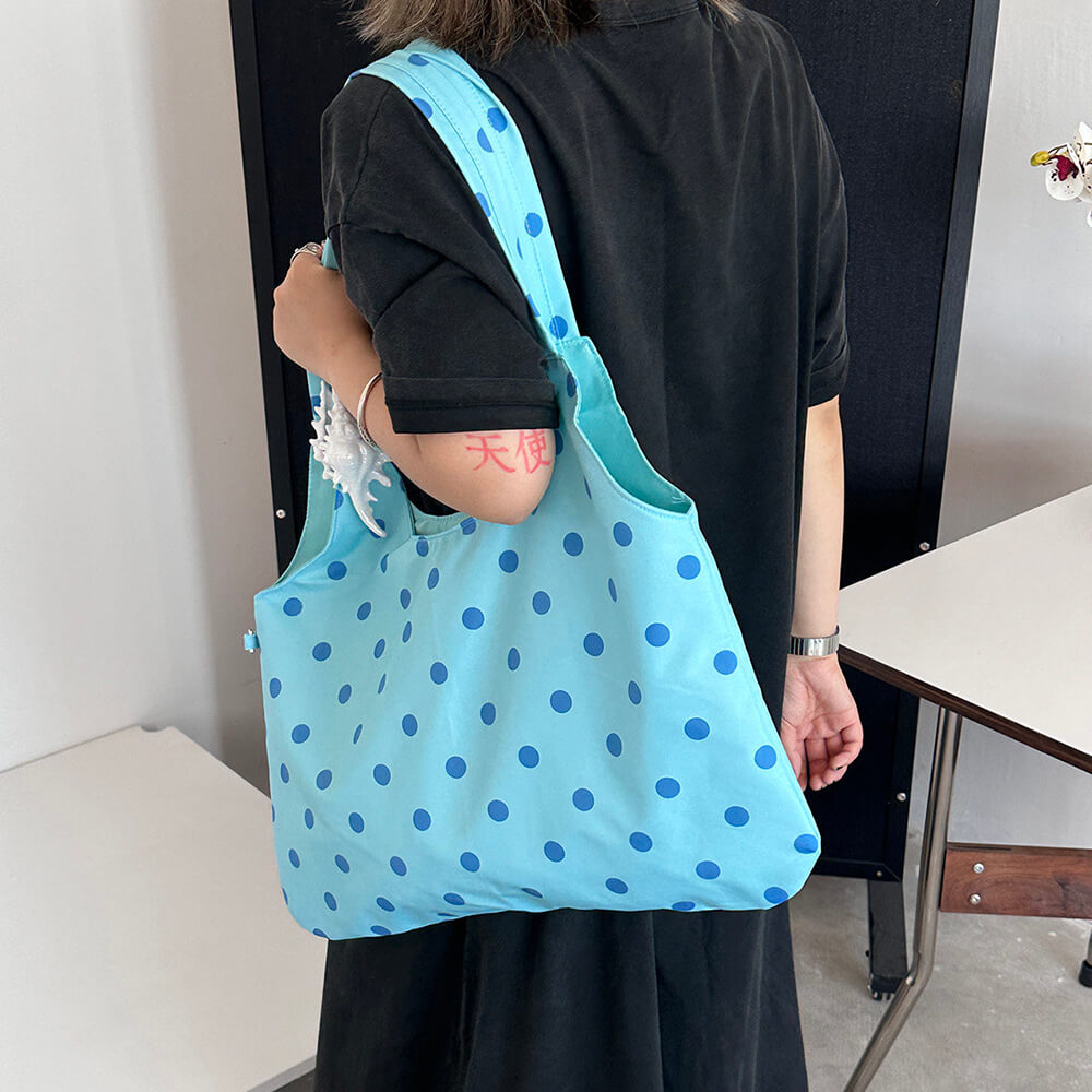 Blue Polka Dot Shoulder Bag