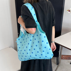 Blue Polka Dot Shoulder Bag