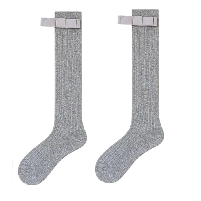Bowknot Knee-High Socks