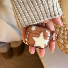 Brown Stars Airpods Case