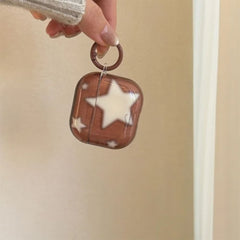 Brown Stars Airpods Case