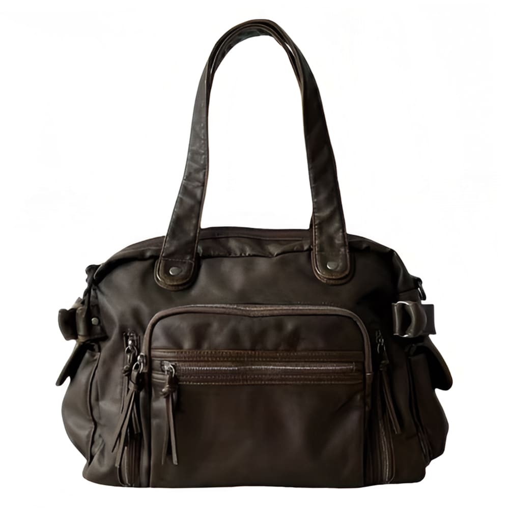 Brown Multi Pocket Shoulder Bag