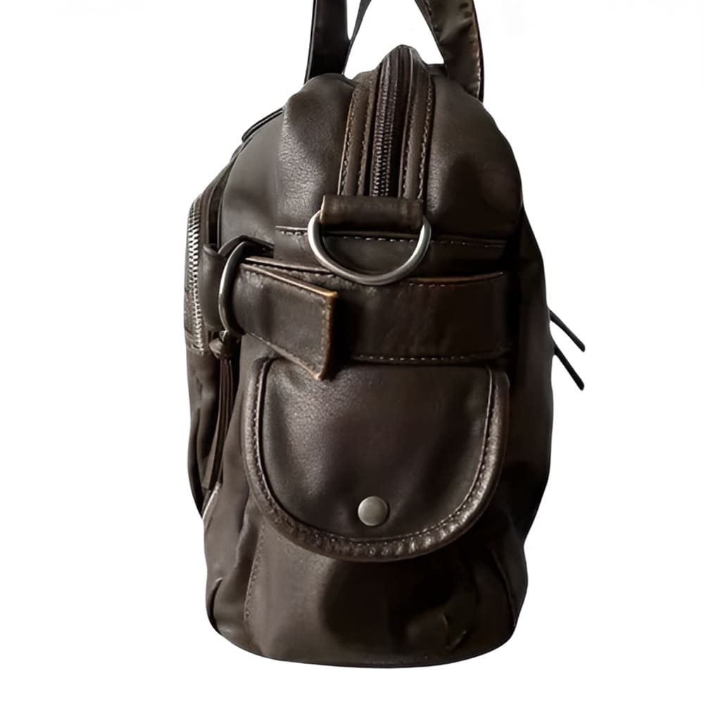Brown Multi Pocket Shoulder Bag