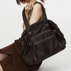 Brown Multi Pocket Shoulder Bag