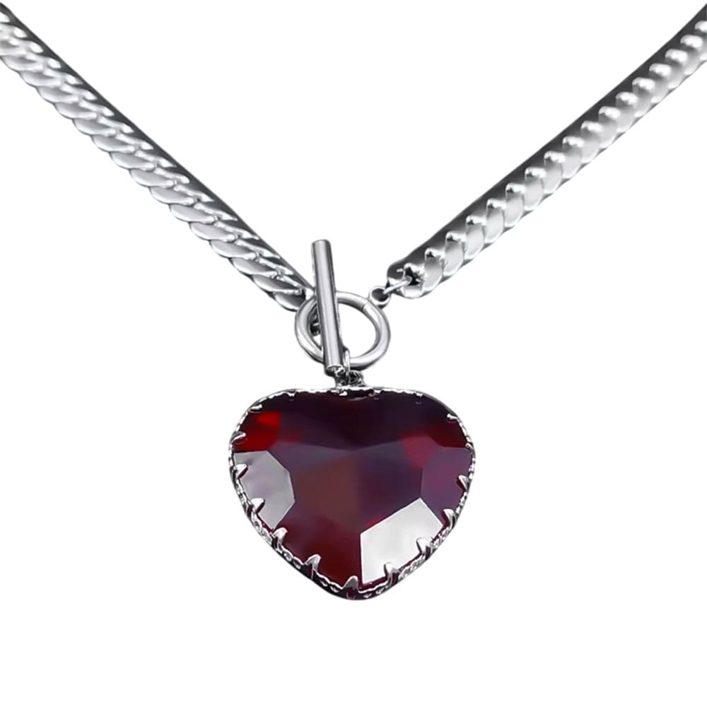 Chunky Heart Pendant Necklace