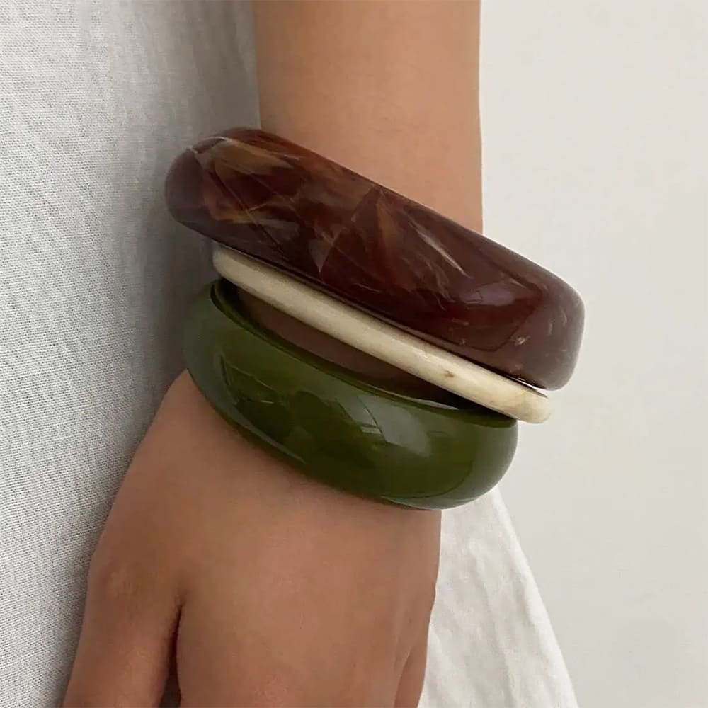 Chunky Bangle Bracelet Set