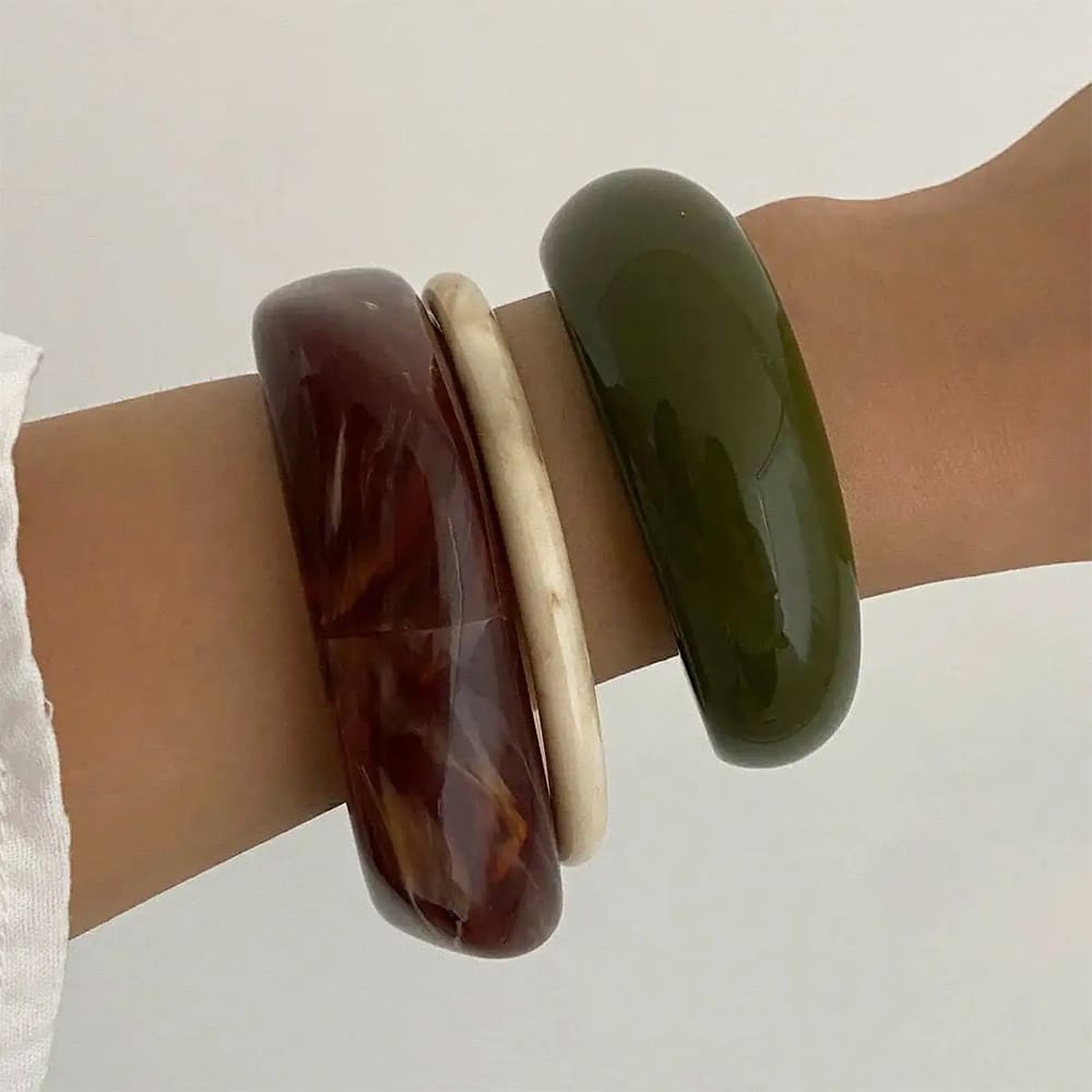 Chunky Bangle Bracelet Set