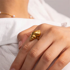Coastal Girl Spiral Shell Ring