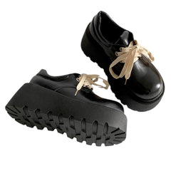 Contrast-Laced Chunky Platform Boots