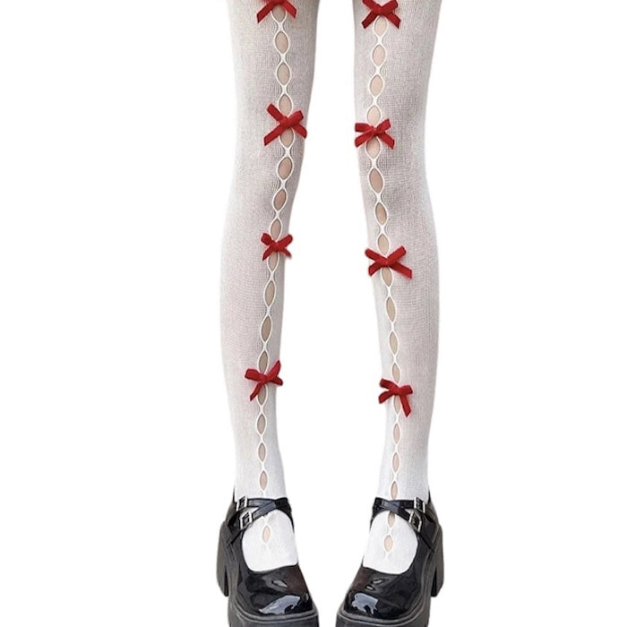 Coquette Aesthetic Bow Tights