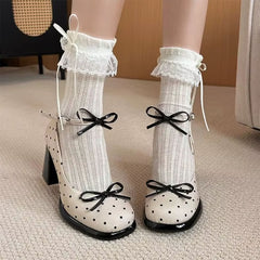 Coquette Polka Dot Mary Jane Heels