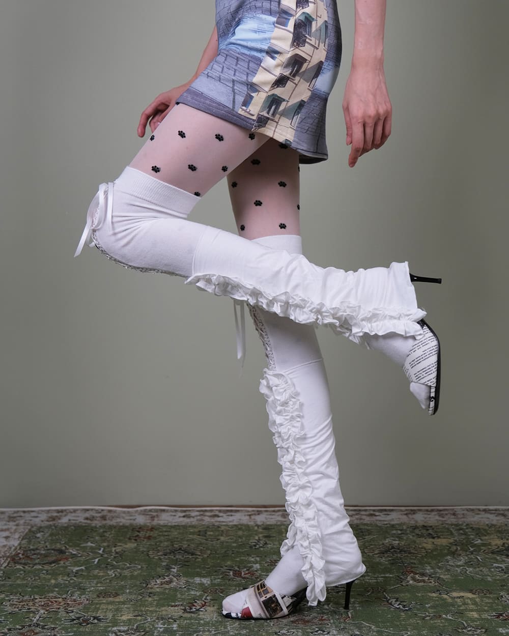 Coquette Ruffle Lace Leg Warmers