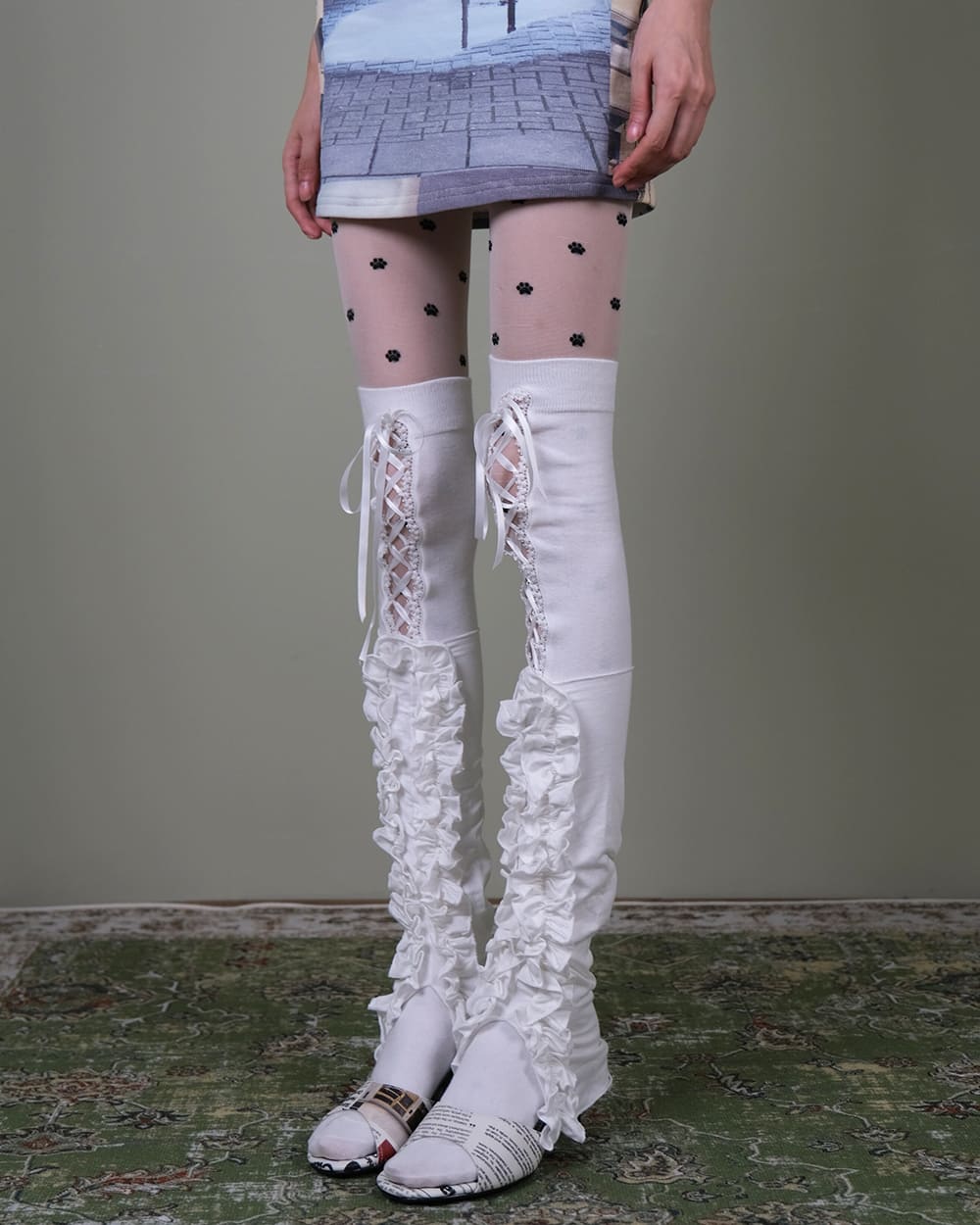 Coquette Ruffle Lace Leg Warmers