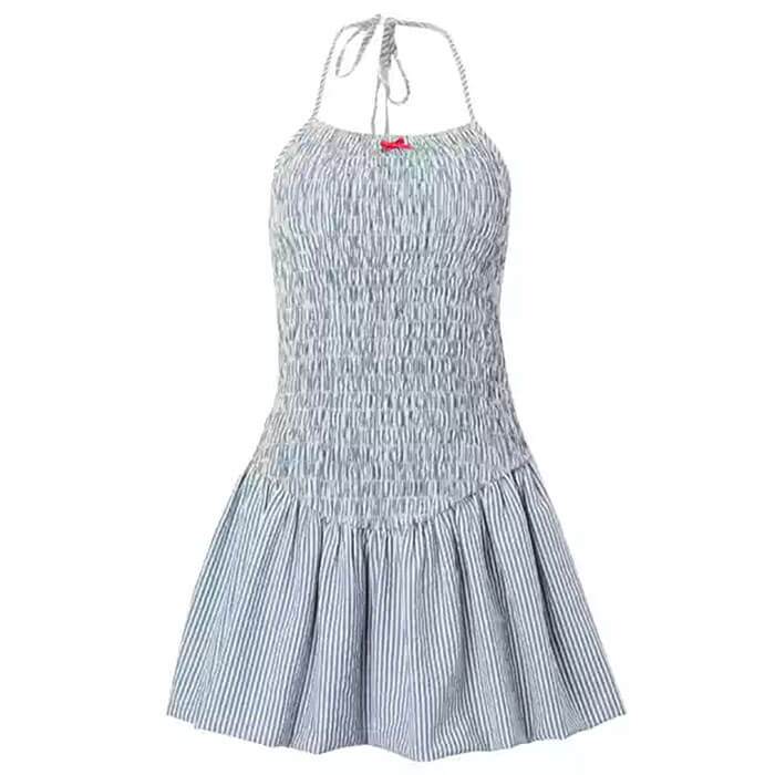 Coquette Shirred Mini Dress
