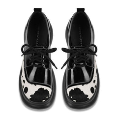 Cow Print Oxford Boots