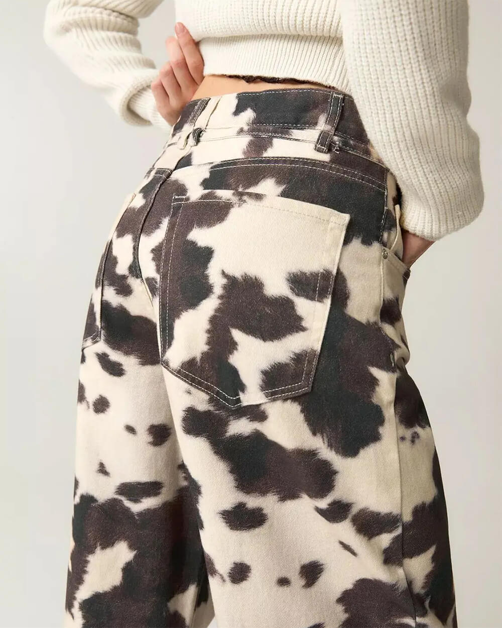 Cow Print Teen Craft Pants