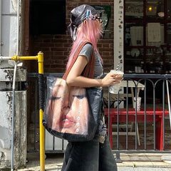 Crying Face Pearls Tote Bag