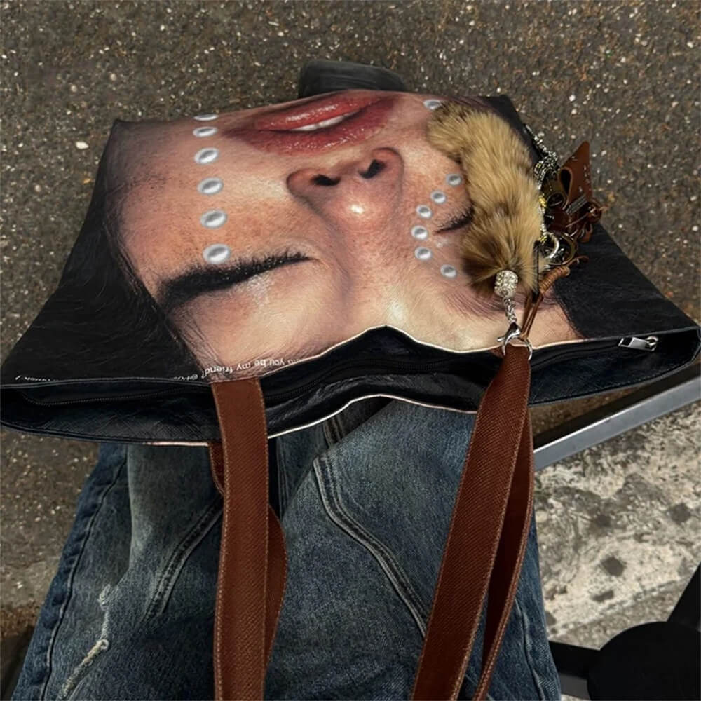 Crying Face Pearls Tote Bag