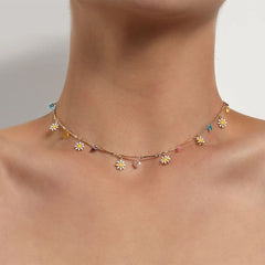 Cute Daisies Choker Necklace