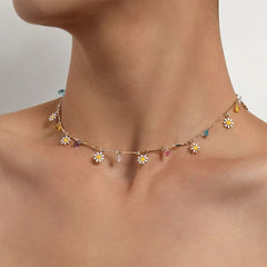 Cute Daisies Choker Necklace