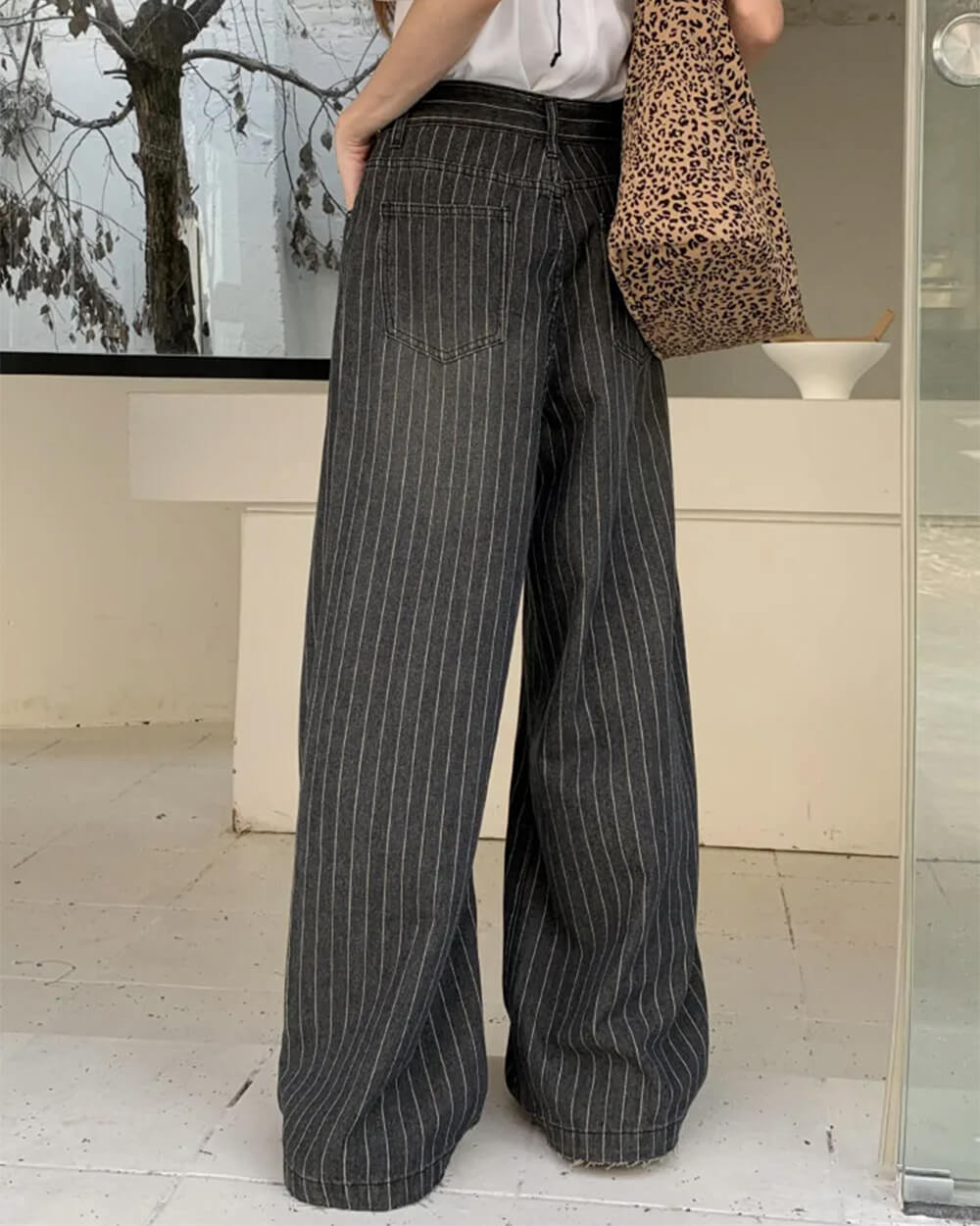 Teen Craft Striped Baggy Jeans