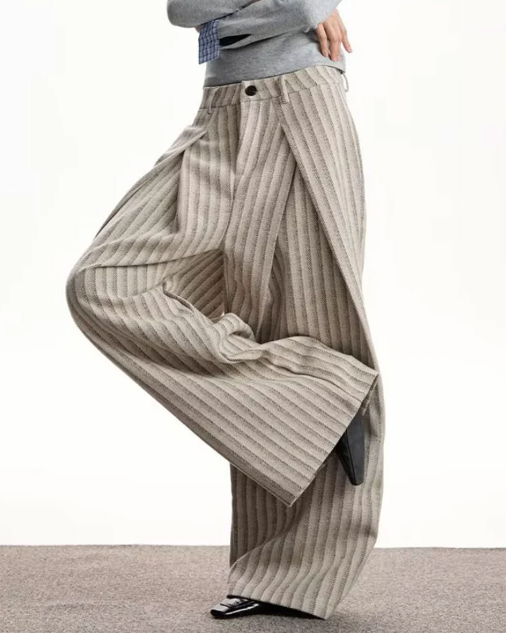 Dark Academia Striped Trousers