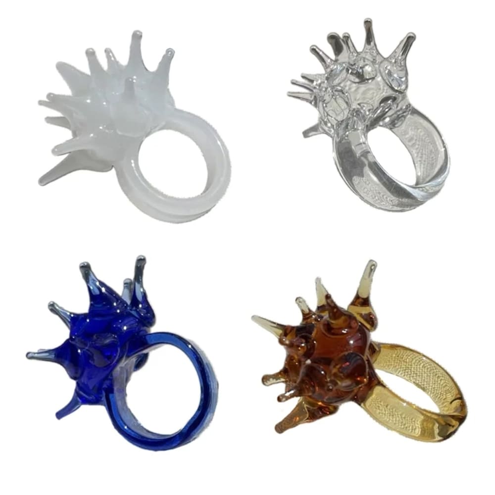 Deep Sea Aesthetic Spiky Ring